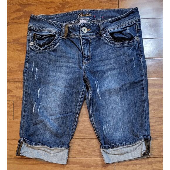 Candie's Womens Jean Bermuda Shorts Juniors Size 13 - Picture 2 of 12